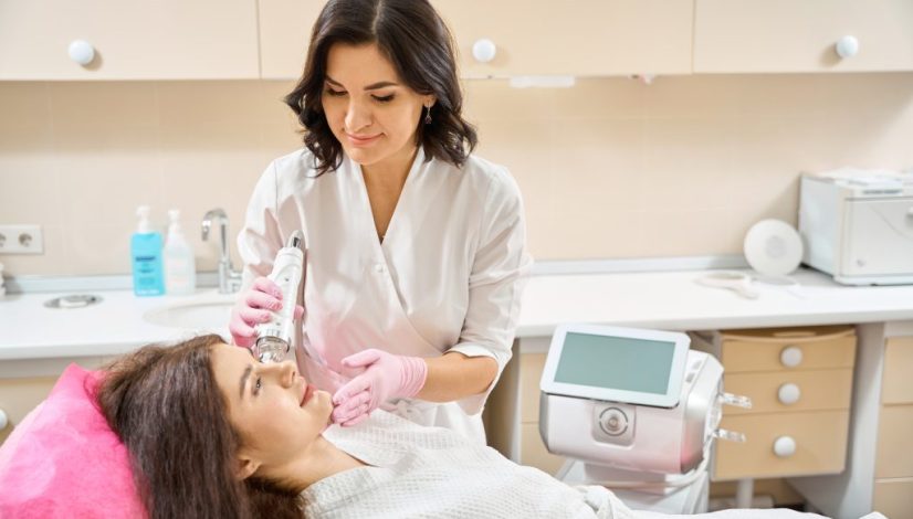 seorang perempuan melakukan treatment Mesotherapy Wajah di Lavalen Beauty